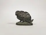 Lièvre effrayé by Antoine-Louis Barye, Epreuve en bronze à patine vert nuancé brun, sold Mar 2020