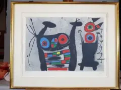 Composition by Joan Miró, Lithographie justifiée "HC" en bas à gauche et signée en bas à droite, sold Feb 2020