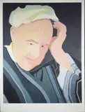 Le penseur by Mohamed Hamidi, 1982, Lithographie en couleurs signée, sold Dec 2019