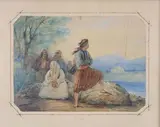La prisonnière Grecque by François-Auguste Biard, Aquarelle sur papier signé en bas à gauche, sold Dec 2019