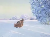 Troïka dans la neige by Andrei Jegorov, Gouache signée en bas à droite, sold Dec 2019