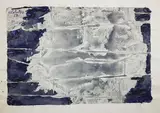 Composition bleue et grise by Valerios Caloutsis, 1959, Gouache signée et datée en haut à droite, sold Dec 2019