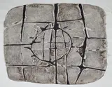 Composition avec cercle central by Valerios Caloutsis, 1959, Gouache signée et datée en haut à gauche, sold Dec 2019