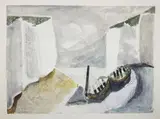 La crique by Loïc Dubigeon, 1955, Gouache signée et datée en bas à gauche, sold Dec 2019