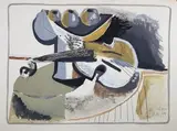 Violon by Loïc Dubigeon, 1959, Gouache signée et datée en bas à droite, sold Dec 2019