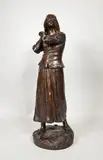 Jeanne d'Arc by Raoul François Larche, Epreuve en bronze à patine brun clair nuancé, sold Dec 2019