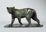 Panthère marchant by Roger Godchaux, Epreuve en bronze à très belle patine brun-vert nuancé, sold Dec 2019