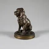 Chien assis by Henri Alfred Jacquemart, Epreuve en bronze à patine brun nuancé, sold May 2019