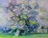 Le printemps by Camille Hilaire, Aquarelle signée en bas à droite, sold May 2019