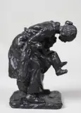 L'aide au besoin by Gaston Broquet, Epreuve en bronze à patine brune, sold May 2019