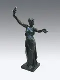 La paix by Jean Jules Cambos, Epreuve en bronze à patine brun nuancé, sold May 2019