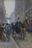 La calèche parisienne by Anna Palm de Rosa, Aquarelle signée en bas à gauche, sold Mar 2019