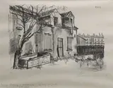 Ferme Debray à Montmartre by Maurice Utrillo, Lithographie monogrammée dans la planche en haut à droite, contresignée en bas à droite, j, sold Mar 2019