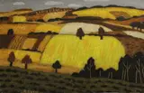 Les champs by André Even, Pastel sur papier marouflé sur toile signé en bas à gauche, sold Mar 2019