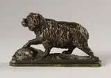 Ours marchant by Christophe Fratin, Epreuve en bronze à patine brun foncé nuancé, sold Mar 2019