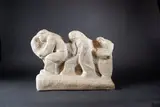 Trois pêcheurs portant leur filet by François Méheut, Epreuve en terre cuite patinée rose signée, sold Mar 2019