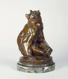 Ours assis by Georges Gardet, Epreuve en bronze à patine brun clair nuancé, sold Mar 2019