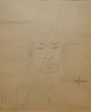 Etude de jeune fille by Léa Lafugie, Aquarelle sur papier signé en bas à droite, sold Feb 2019