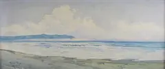 Plage d'Alger by Alphonse Rey, 1932, Aquarelle signée, sold Feb 2019
