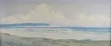 Plage d'Alger by Alphonse Rey, 1932, Aquarelle signée, sold Feb 2019