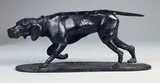 dit Paul MICHEL Chien à l'arrêt by Christian Maas, Epreuve en bronze à patine noire, sold Dec 2018