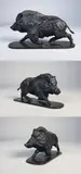 dit Paul MICHEL Sanglier courant by Christian Maas, Epreuve en bronze à patine noire, sold Dec 2018