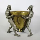 Les fondeurs de cloche by Albert L. Lefeuvre, Epreuve en bronze à patine vieil or et en étain pour les personnages, sold Dec 2018