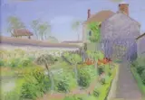 Le jardin potager by Alfred Sisley, vers 1885, Pastel, sold Nov 2018
