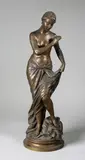Femme au drapé by Edouard Drouot, Epreuve en bronze à patine brun nuancé, sold Nov 2018
