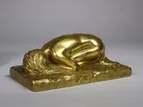 Femme agenouillée by Albert Bartholomé, Epreuve en bronze à patine dorée, sold Nov 2018