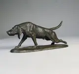 Chien s'étirant by Joseph Chemin, Epreuve en bronze à patine brun nuancé, sold Nov 2018