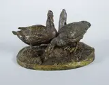 Groupe de canards by Pierre-Jules Mêne, Epreuve en bronze à patine brun nuancé, sold Nov 2018