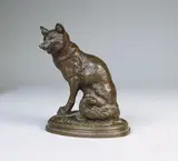 Renard assis by Paul Edouard Delabrierre, Epreuve en bronze à patine brun nuancé, sold Nov 2018