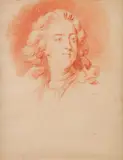 Portrait de Louis XV, étude de tête by Jean-Baptiste Massé, Sanguine, sold Oct 2018