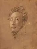Portrait d’homme, étude de tête by François Joseph Heim, Crayon noir et rehauts de craie blanche, sold Oct 2018