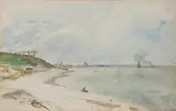 Vue de bord de mer, Le Havre, le 28 août 1862 by Johan Jongkind, Aquarelle et crayon noir, sold Oct 2018