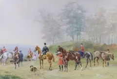 Le départ by Karl Reille, Gouache signée en bas à droite, sold Jun 2018
