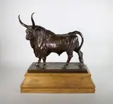 Taureau romain by Auguste Clésinger, 1860, Epreuve en bronze à patine brun nuancé, sold Jun 2018
