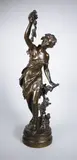 La vigne by Auguste Moreau, Epreuve en bronze à patine bun, sold Jun 2018