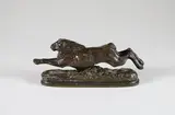 Lièvre courant by Arthur Marie du Passage, Epreuve en bronze à patine brun nuancé, sold Jun 2018