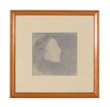 Profil de femme by Eugène Carrière, Crayon signé en bas à gauche, sold Dec 2025