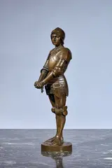 Jeanne d'Arc by Louis-Ernest Barrias, Épreuve en bronze à patine médaille, sold Dec 2025