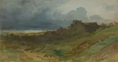 Maison en bord de mer» by Gustave Doré, 1875, Aquarelle sur papier signée et datée en bas à gauche, sold Dec 2025