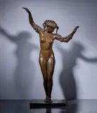 La danseuse aux serpents» by Paul Landowski, 1914, Bronze à patine brune, sold Dec 2025