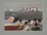 CORRIDA by Pierre Doutreleau, Pastel sur papier signé en bas à gauche, sold Nov 2012