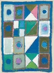 COMPOSITION RECTANGLES by Manuel Cargaleiro, Gouache sur papier signé en bas à droite et daté en bas à gauche, sold May 2012