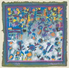 LE JARDIN FLEURI by Manuel Cargaleiro, Gouache sur papier signé en bas à droite et daté en bas à gauche, sold May 2012