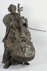 ROSTROPOVITCH by Roseline Granet, Épreuve en bronze, fonte d'édition originale à patine brune, sold May 2012