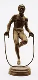 Jeune athlète sautant à la corde by Augustin Courtet, 1865, Épreuve en bronze, fonte d'édition à patine brun médaille, sold Mar 2012