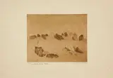 PAYSAGE ROCHEUX » 1979 by Zoran Mušič, Aquatinte en sépia sur papier, sold Jul 2011